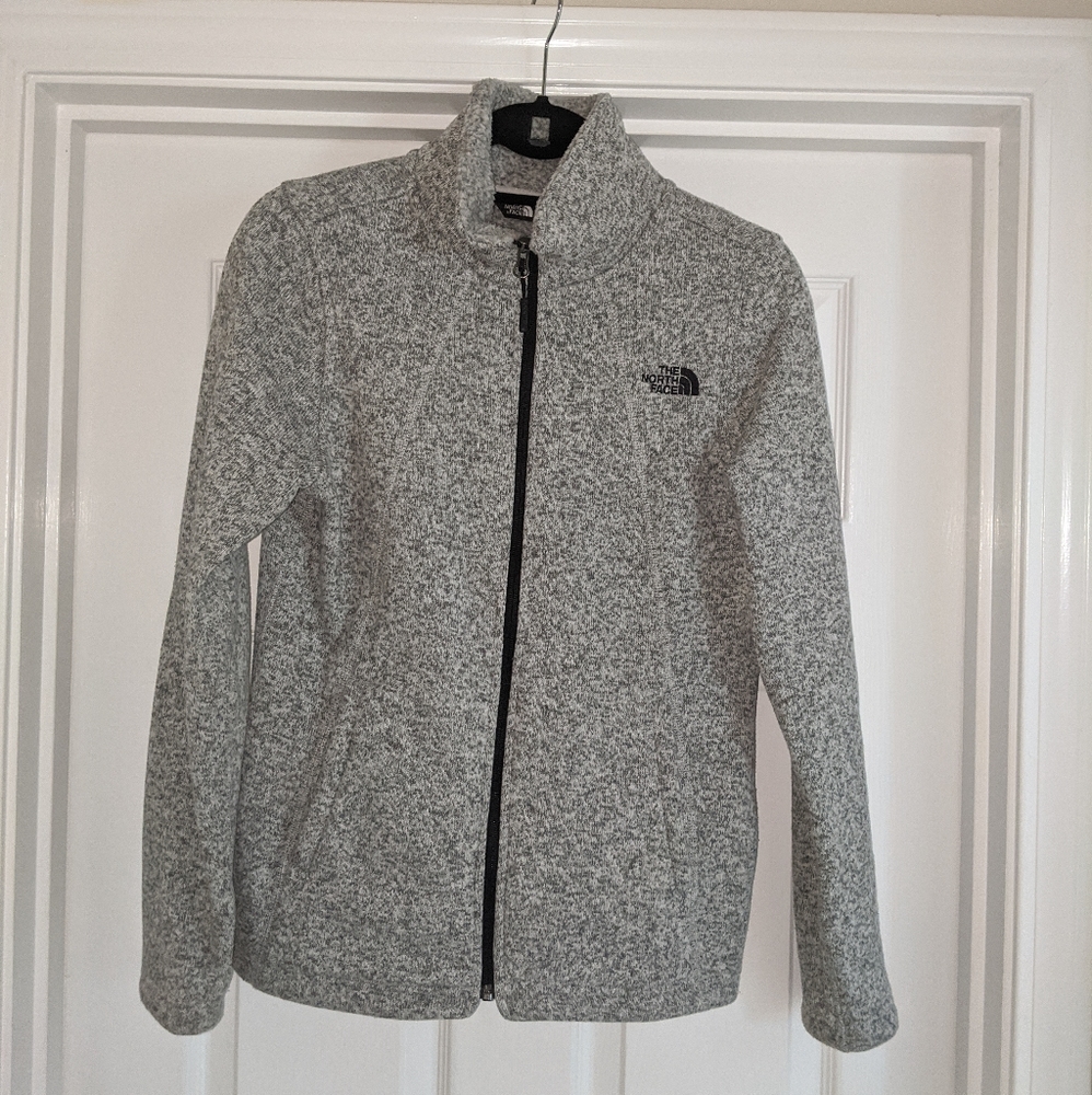 Women's gray North face zip up